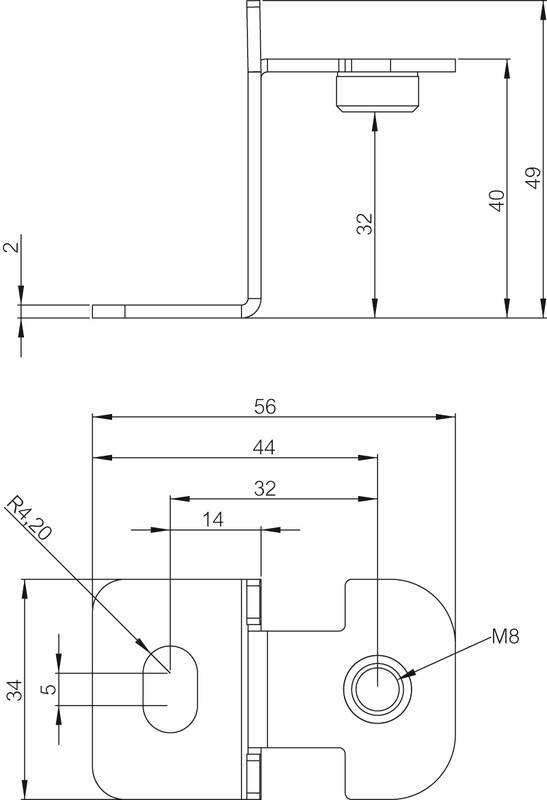 fibox Seinäasennussarja fibox wmk arca 40 (40mm)