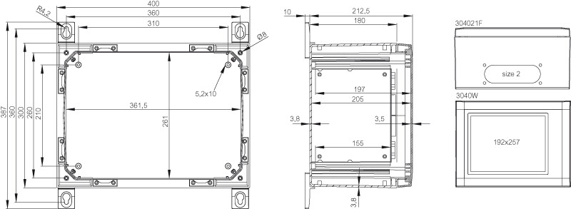 fibox Asennuskotelo pc arca fibox arca 304021 300x400x210