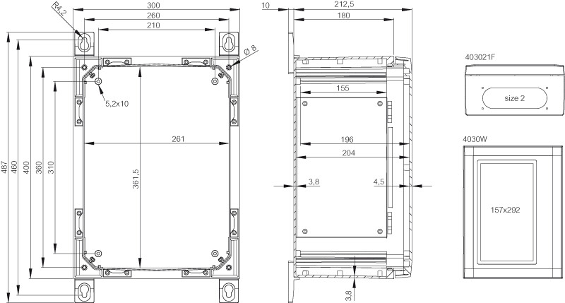 fibox Installations kapsling pc arca 403021s