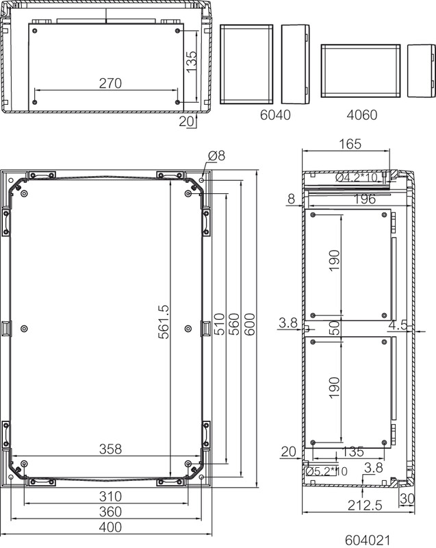fibox Installations kapsling pc arca 604021s