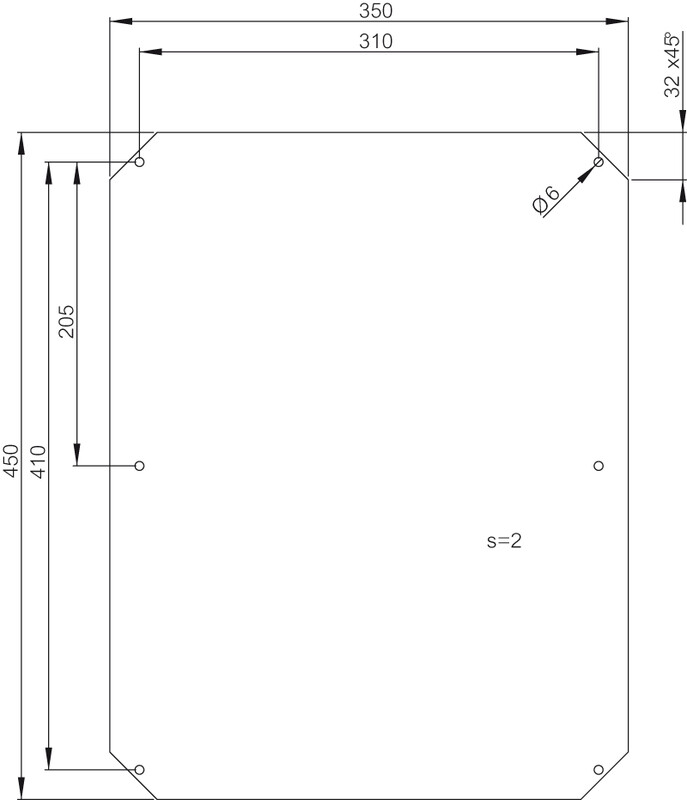 fibox Asennuslevy fibox mps arca 5040 450x350x2