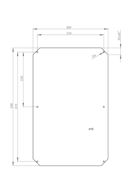 fibox Asennuslevy fibox mps arca 6040 550x350x2