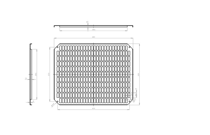 fibox Mounting plate mpp arca 5040 450x350x2 perf