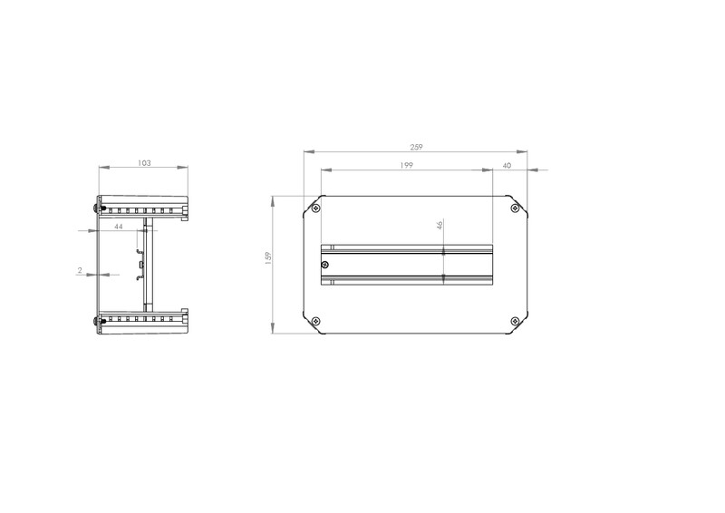 fibox Din-kiskokehys fibox drs arca 203015 1x11 mod