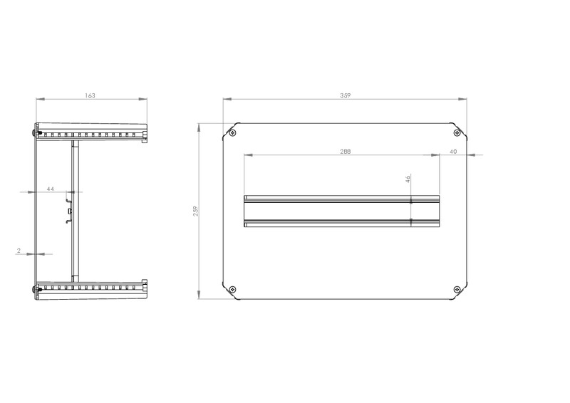 fibox Din-kiskokehys fibox drs arca 304021 1x16 mod