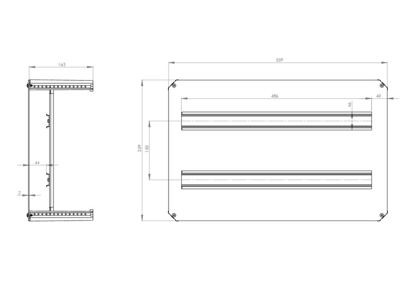 fibox Din-kiskokehys fibox drs arca 406021 2x27 mod
