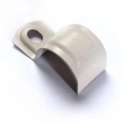 METAL BRACKET 7-8MM STEEL 1 SCREW, WHITE