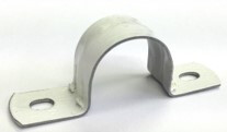 SCREW BRACKET 19MM STEEL 2 SCREW WHITE