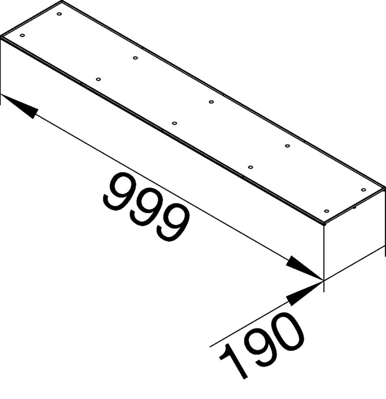 hager Screed-flush trunking lid bkg bkg fe 200x1000mm rec. blind z