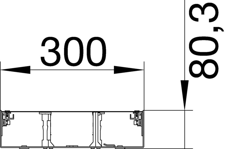 hager Screed-flush trunking base bkg bkgd30080 fe 80x300x2000 zn