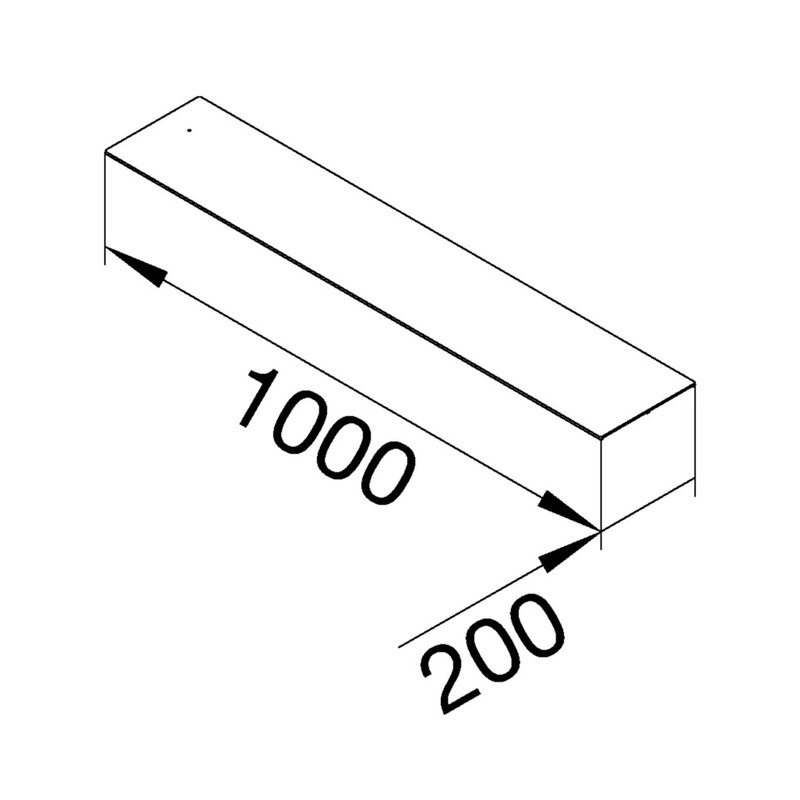 hager Screed-flush trunking lid bkg bkg fe 200x1000mm blind zn