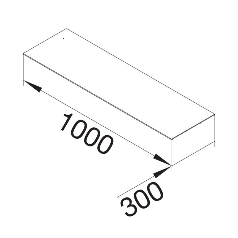 hager Screed-flush trunking lid bkg bkg fe 300x1000mm blind zn