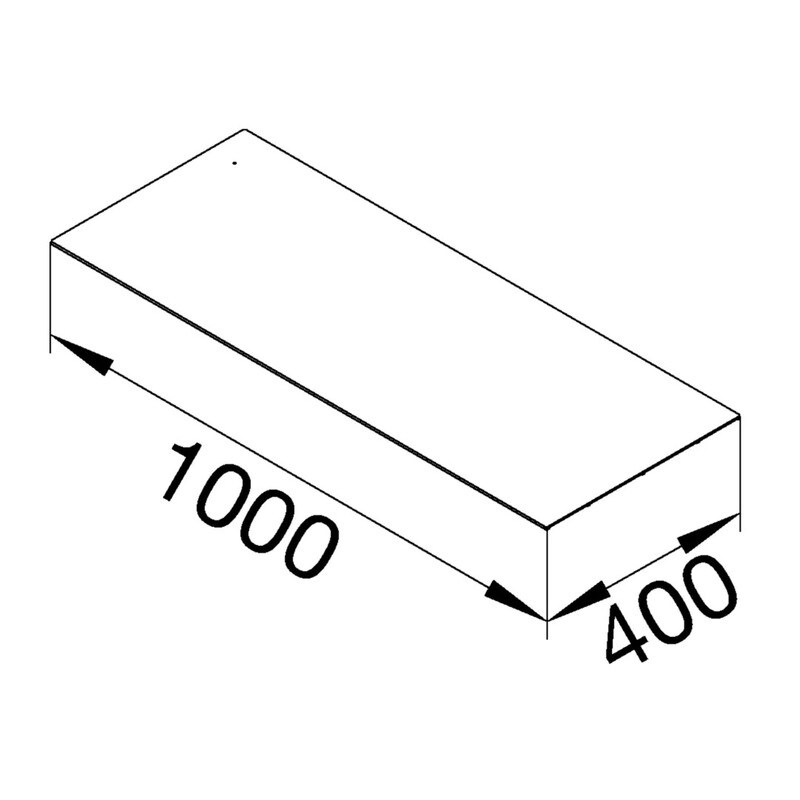 hager Screed-flush trunking lid bkg bkg fe 400x1000mm blind zn