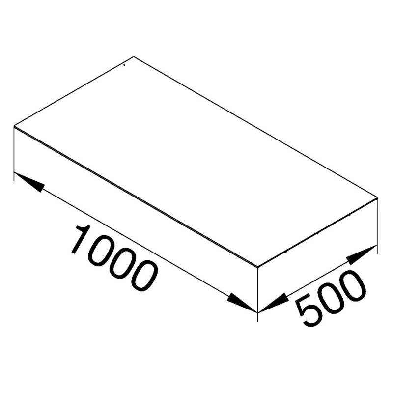hager Screed-flush trunking lid bkg bkg fe 500x1000mm blind zn