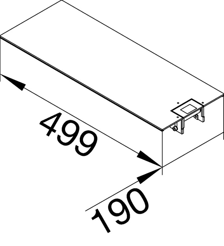 hager Screed-flush trunking lid bkg bkg fe 200x1000mm le zn