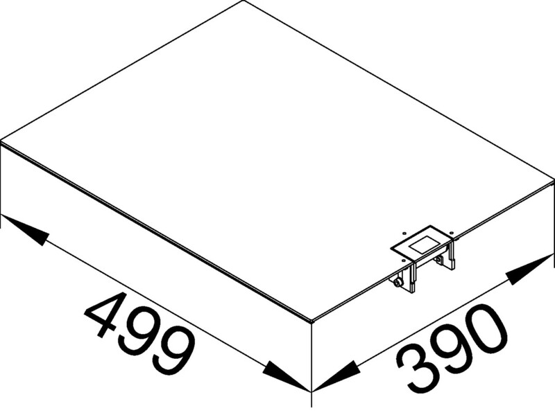 hager Screed-flush trunking lid bkg bkg fe 400x1000mm le zn