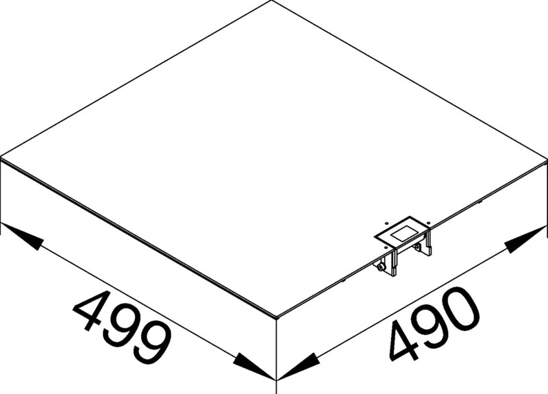 hager Screed-flush trunking lid bkg bkg fe 500x1000mm le zn