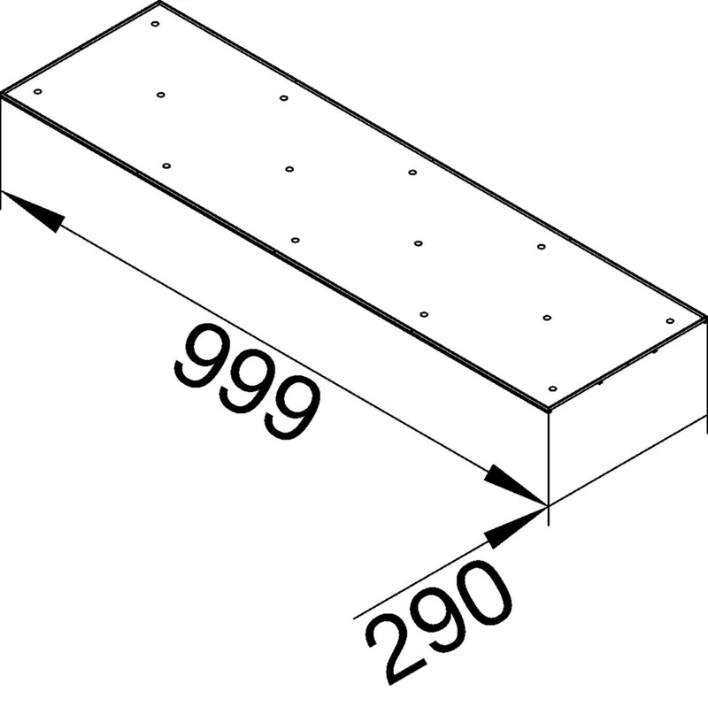 hager Screed-flush trunking lid bkg bkg fe 300x1000mm rec. blind z