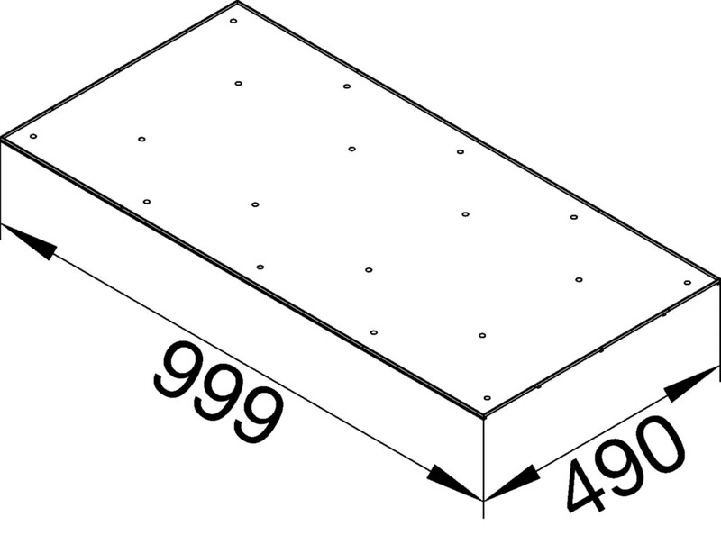 hager Screed-flush trunking lid bkg bkg fe 500x1000mm rec. blind z