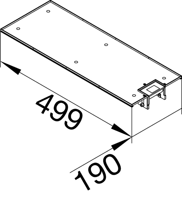 hager Screed-flush trunking lid bkg bkg fe 200x1000mm rec. le zn