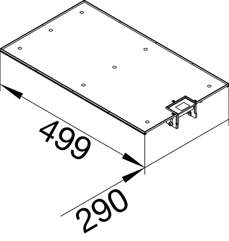 hager Screed-flush trunking lid bkg bkg fe 300x1000mm rec. le zn