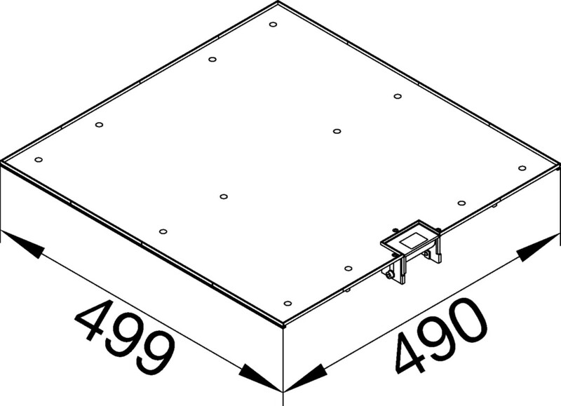 hager Screed-flush trunking lid bkg bkg fe 500x1000mm rec. le zn
