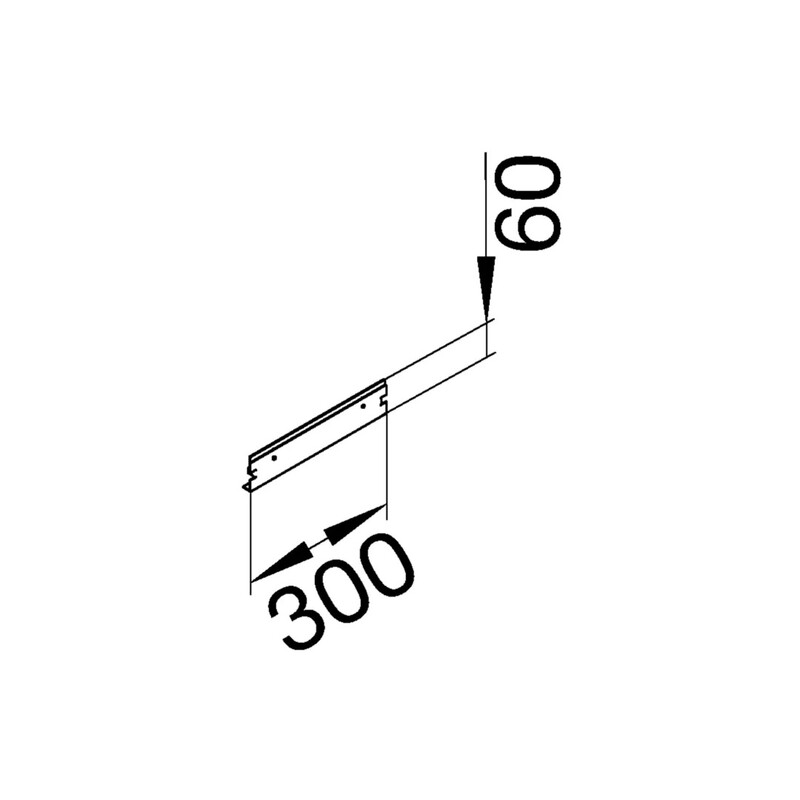 hager Päätykappale tehalit bkg bkgd fe 300x60 zn
