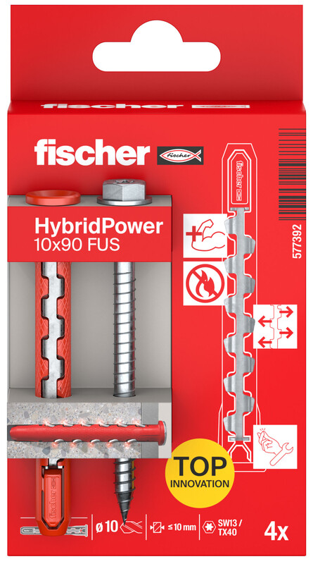 fischer Hybridpower plug fus k tx40/sw13 4pcs