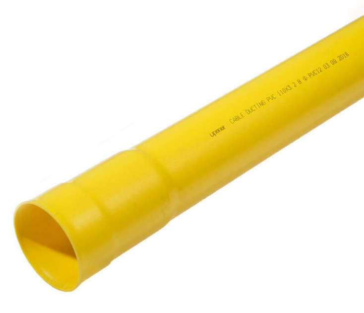 UPONOR TEL PVC KELTAINEN PVC 110x3,2 SN8 6m OPTO | Putket ja osat ...