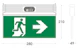 kamic Exit sign luminaire pld-25/cbs eco light