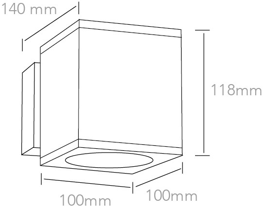 kamic Exteriör väggarm funkis proled funkis proled s 1x9w 3000k ant
