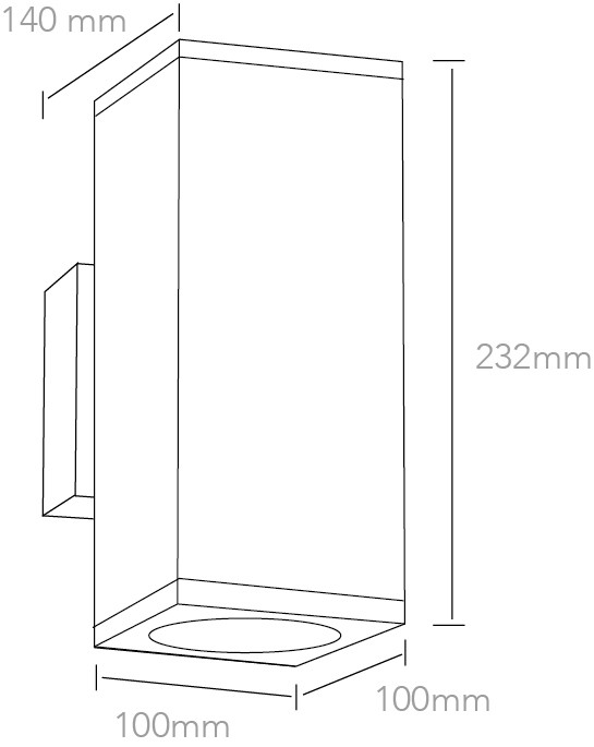 kamic Exteriör väggarm funkis proled funkis proled s 2x9w 3000k ant