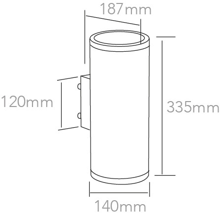 kamic Seinäval ulko funkis megaled funkis megaled 2x24w 3000k ant