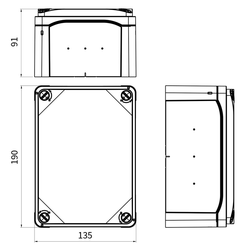 katko connectsafe Asennuskotelo pc kcs 190x135x90 pc ip66