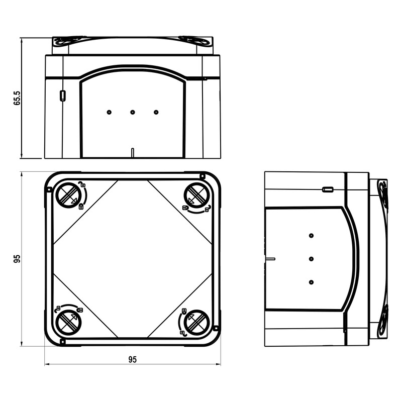 katko connectsafe Installations kapsling kcs 95x95x65 abs ip66