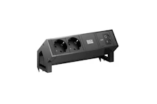 PISTORASIAPANEELI DESK2 2 X PR USB C/C 45W MUSTA