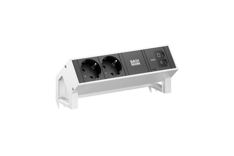PISTORASIAPANEELI DESK2 2 X PR USB C/C 45W HARMAA