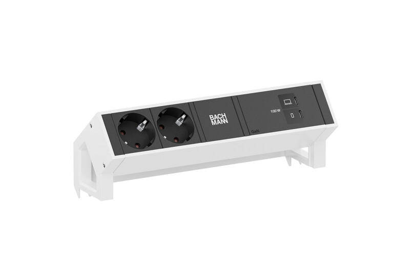 PISTORASIAPANEELI DESK2 2 X PR USB C/C 100W VALKOINEN