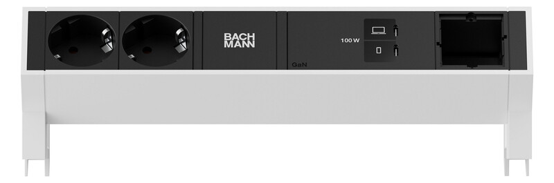 bachmann Socket-outlet panel desk2 2 x s-o  usb c/c 100w cm