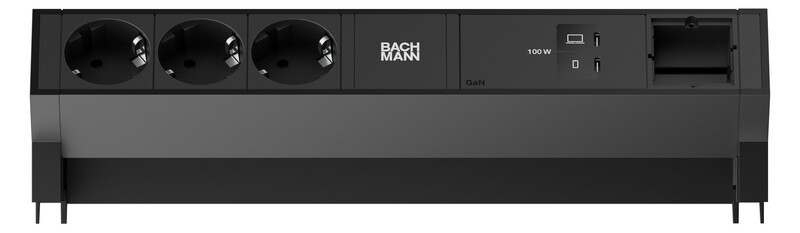 bachmann Socket-outlet panel desk2 3 x s-o usb c/c 100w cm