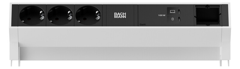 bachmann Socket-outlet panel desk2 3 x s-o usb c/c 100w cm
