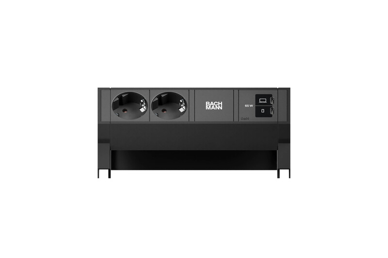 bachmann Socket-outlet panel desk2 2 x s-o usb c/c 65w black