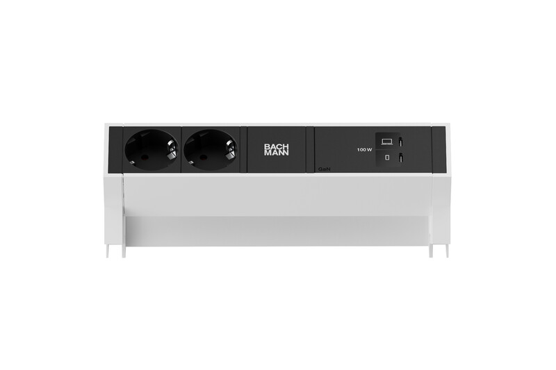 bachmann Socket-outlet panel desk2 2 x s-o usb c/c 100w white