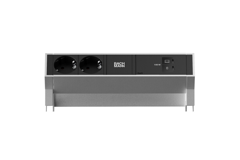 bachmann Socket-outlet panel desk2 2 x s-o usb c/c 100w grey