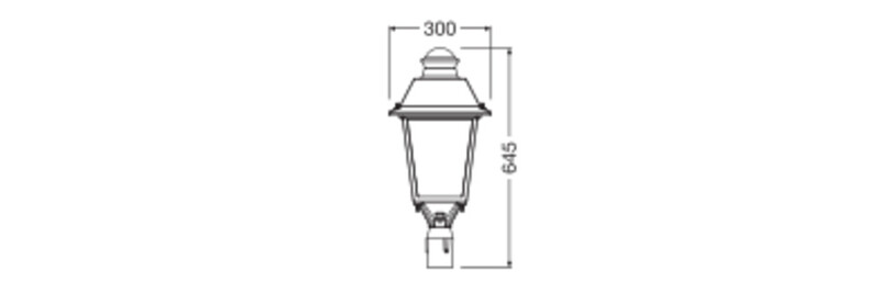 ledvance Pole mounted luminaire urban vla comp 40w 730 a45x140