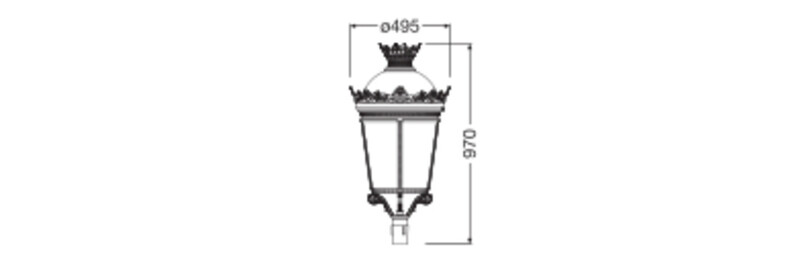 ledvance Pole mounted luminaire urban fdo 60w 722 sym140