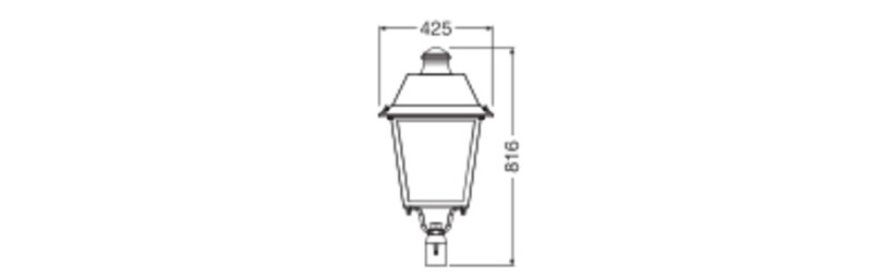 ledvance Pole mounted luminaire urban villa 40w 730 a60x120