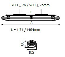 defa lighting Kapslad industriarm. inspire inspire 1500mm