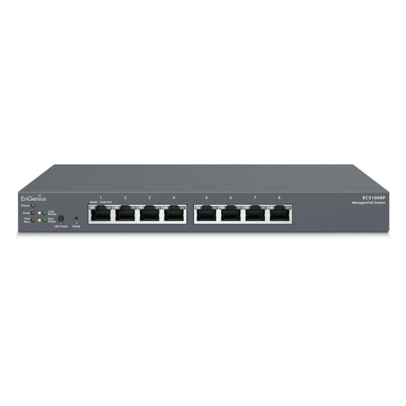engenius Ethernet switch 8-port 55w poe desktop 9.45