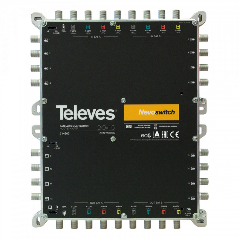 televes Välitaajuuskytkin finnsat suorajakelukytkin 9x9x16